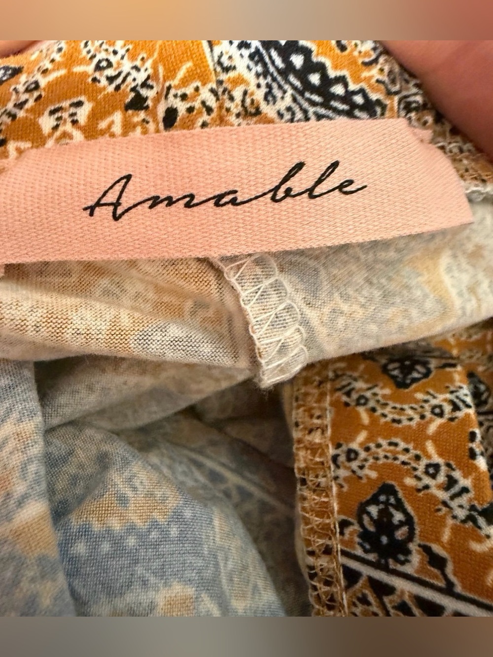 Amable Forbidden Boho Medallion Print Matching Set Bell Bottom Flare Pants Small - Picture 10 of 13